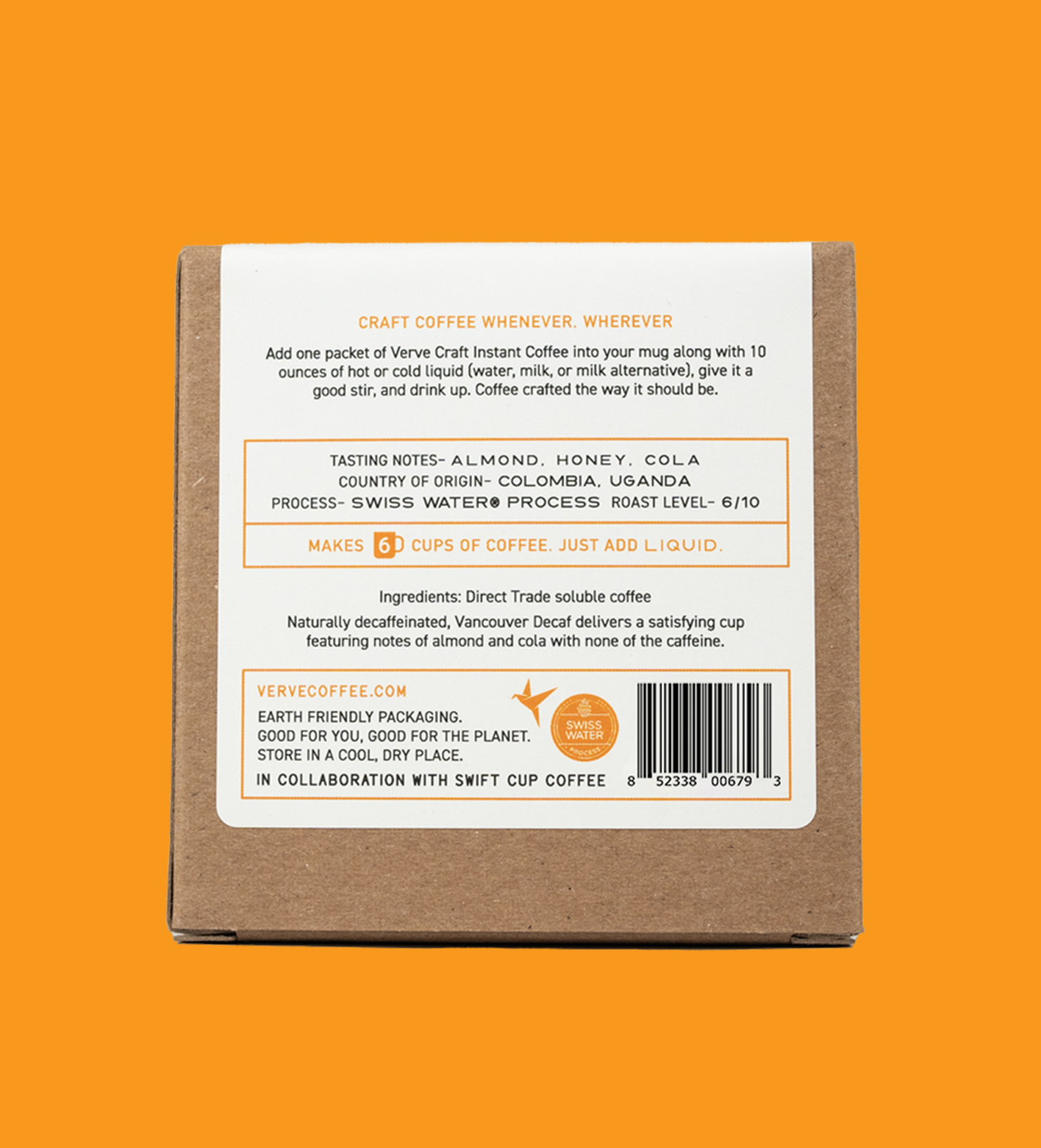 Vancouver Decaf Craft Instant Coffee 6 Pack - Image 2